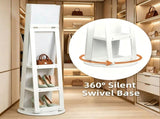 () Full-Length Mirror Cabinet with Rotating Basend Sliding Doors, Featuring 78673882