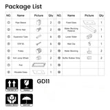 72*76"Fixed & Sliding Shower Door, Square Tube Hardware, Clear Glass Shower Door, 3/8 SGCC T3177P320618