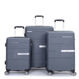 Hardshell Suitcase Double Spinner Wheels PP Luggage Sets Lightweight Durable Suitcase with TSA W284112582