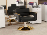 Professional Hydraulic Barber Chair - 360&deg Swivel with Adjustable Height, Stainless Steel W2700P318167