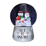 6 FT Lighted Christmas Inflatable Decoration, Large Inflatable Snow Globe with Snowman Family, Funny 68515218