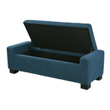 50" Ottoman Bench in Textured Fabric, Rectangular Design with Hinged Lid for Seating, Footrest, and N767P268309B