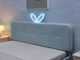 Full Size Kids Upholstered Bed with Oversized Rabbit Ear Headboard, LED Light & 4 Storage Drawers, W1413P384925