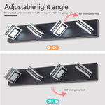 ZUN LED Modern Black Vanity Lights, 4-Lights Acrylic Matte Black Bathroom Vanity Lights Over Mirror W1340P196219