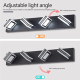 ZUN LED Modern Black Vanity Lights, 4-Lights Acrylic Matte Black Bathroom Vanity Lights Over Mirror W1340P196219