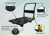 Foldable Platform Push Hand Truck Cart, 440 lbs. Weight Capacity, 2 Swivel Brake Wheels W2916P210396