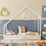 Twin Size Wooden House Bed, WHITE WF199745AAK