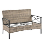 ZUN Patio Furniture, Outdoor Furniture, Seasonal PE Wicker Furniture, Four Set Wicker Furniture With 15085847