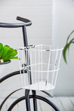 38.5x14.5x25.5" Black and White Bicycle Plant Stand Planter W2078P322018