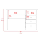 Bianco Writing Computer Desk, Three Drawers, One Shelf B070P188822