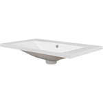 ZUN 30" Single Bathroom Vanity Top with White Basin, 3-Faucet Holes, Ceramic, White N725P171538K