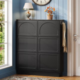 Modern Elegant Narrow Tipping Bucket Shoe Cabinet with 6 Flip Drawers, Space Saving Design, Cream N721P288699B