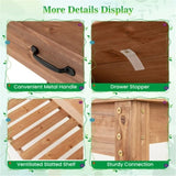Outdoor wooden garden table with drawers 48243823