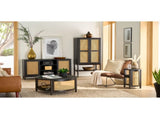 Springwood Caning Side Table, Charcoal Finish 52639082