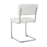 Modern simple light luxury dining White Family bedroom stool back Dressing Student W210P208426