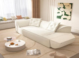 3-in-1 Convertible Sofa Bed, 79.5" Modern Deep Seat Couch with 2 Pillows, 3-Seater Sofa, Sparkling W3219P369307