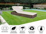 Outdoor Leisure Rattan Furniture Pool Bed / Chaise -Grey 69458607