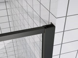 Single Sliding Shower Door 56-60" W x 72" H Semi-Frameless Shower Glass Panel, 1/4" Clear W2965P364900