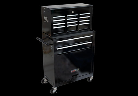 ZUN High Capacity Rolling Tool Chest with Wheels and Drawers, 8-Drawer Tool Storage Cabinet--BLACK 82764971