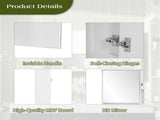 55 inch Wall-Mount 3-in-1 Mirror Cabinet with Adjustable Shelf, Soft-Closing Hinges, High-Quality N710P401336K