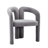 COOLMORE Contemporary Designed Velvet Fabric Upholstered Accent/Dining Chair /Barrel Side Chairs W395103726