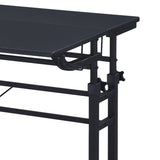 ZUN Rolling Writing Desk with Height Adjustable Desktop and Moveable Shelf, Black 62324553