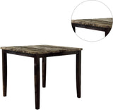 Dining Table Faux Marble Top Birch Veneer MDF Dining Room Furniture 1pc Table B01157354