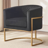 Upholstered velvet chair Gold metal bracket, medieval living room office tea room lounge chair with W2113P228833