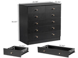 Modern Simple 6-Drawer Dresser Black 17252659