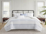 5 Piece Cotton Jaquard Duvet Set-Full/Queen B035P280380