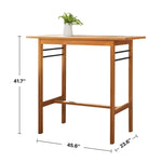 ZUN Gloucester Contemporary Patio Wood Bar Table V1917