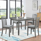 ZUN Wooden Dining Chairs Set of 4, Kitchen Chair with Padded Seat, Upholstered Side Chair for Dining W1998126412