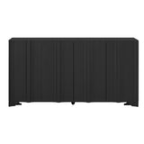 U_STYLE Sophisticated 4-Door Sideboard Adorned with Intricate Linear Accents and Luxurious N711P247438B