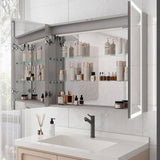 Bathroom Medicine Cabinet with Lights, 3630 Inch LED Medicine Cabinet with Mirror, Double Door W1738100840
