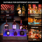 ZUN LED Lighted Liquor Bottle Display Shelf, 20 Inch Bar Display Shelf, DIY Illuminated Bottle Shelf W2178P163141