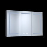 48 in. W x 30 in. H Rectangular Silver Aluminum Recessed/Surface Mount Medicine Cabinet with Mirror W2122P329704