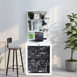 ZUN White wall mounted office desk 07405547