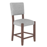 Mid Century Modern Bar Stools Set of 4, 40.4" Counter Stools Back, Linen Upholstered Barstools N752P269653E