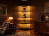 Rotatable four-layer tempered glass display cabinet,liquor cabinet,file cabinet,storage cabinet,with W3155P466748