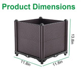Raised Garden Bed Planter for Outdoor Plants Plastic Planters Box Elevated Garden Boxes Plant Pots 12856471