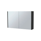 Black Medicine Cabinet with Included Mirrors and 2 Doors B062P252187