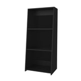 ZUN Anthem Bookcase in Melamine with Three Shelves, Black B128P244988