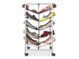 30-Pair 5-Tier Metal Mesh Shoe Rack Organizer, Black 07528698