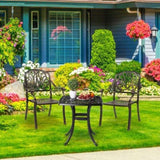 Outdoorr Cast Aluminum Square Table, End Table Side Table for Paio Backyard Pool, Cast Aluminum 77435068