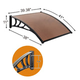 100 x 100 Household Application Door & Window Rain Cover Eaves Canopy Brown & 99785343