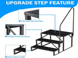 RV Step Stool, 3 Step, Hot Tub Steps with Handrail, Portable Pool, 660Lbs Heavy Duty 22602915