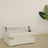 White Color Three-Tier Foldable Coffee Table with Drawers for Living Room Home Furniture W650P263502