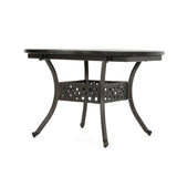Outdoor Expandable Aluminum Dining Table, Hammered Bronze Finish 61394.00BRZ
