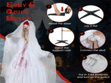 7.2ft Life-Size Animated Halloween Bride Prop - Bloodstained Dress, Sound-Activated 88150321