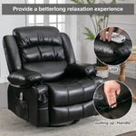 ZUN Massage Swivel Rocker Recliner Chair with Vibration Massage and Heat Ergonomic Lounge Chair for W1521130739